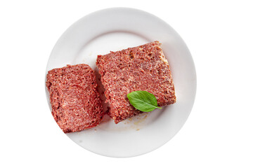 spam meat ham luncheon canned fresh meal food snack on the table copy space foodbackground rustic top view