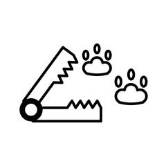bear trap line icon