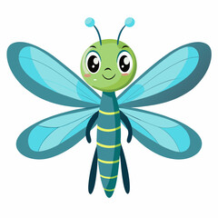 Dragonfly cartoon vector illustration