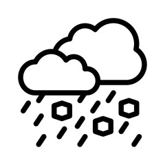 ice storm line icon