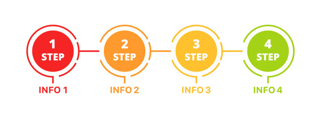 Steps towards the goal set icons. Flat style. Vector icons.