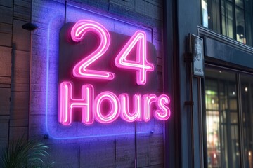 Obraz premium 3D illustration of neon letter sign with the quote 