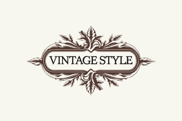 vintage retro frame vector illustration design easily editable  