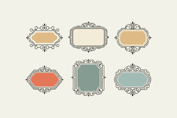 vintage retro frame vector illustration design easily editable  