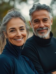 Happy Couple Outdoor Fitness