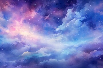 Metaverse in Watercolor style backgrounds astronomy universe.