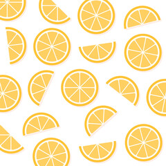 Lemon background. Flat style. Vector illustration.