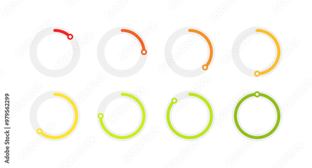 Poster loading set icons. flat style. vector icons.