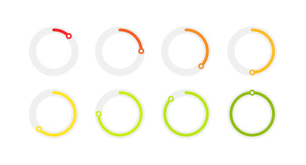 Loading set icons. Flat style. Vector icons.