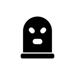 ski mask glyph icon