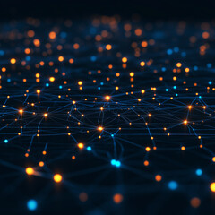 Fototapeta premium A blue background with a lot of lines and dots