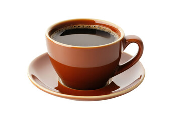 Obraz premium PNG steaming cup of coffee on a saucer