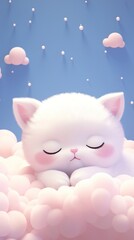 Cute cat cartoon mammal animal.