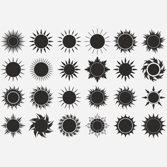 collection of sun logos