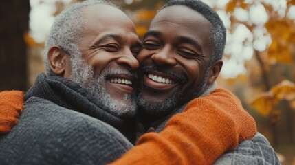 Fototapeta premium Embracing Joy: A Heartwarm Moment
