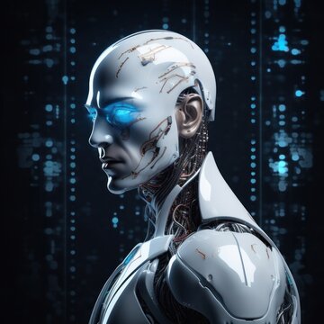 Future artificial intelligence robot adult futuristic technology.