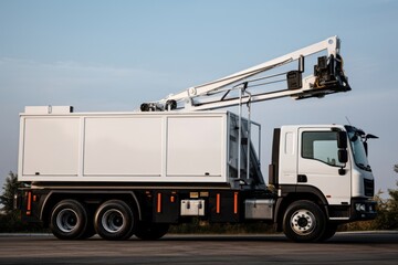 Vehicle truck asphalt road.