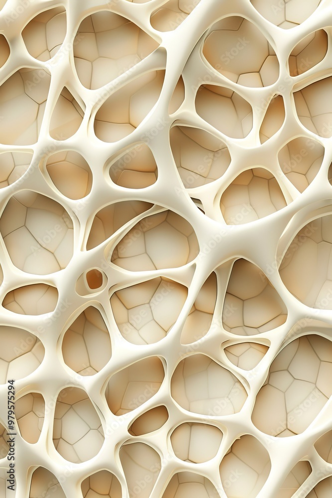 Aufkleber this image features a seamless beige biomorphic web pattern with a modern and abstract aesthetic, su