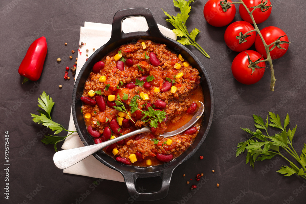 Poster Chili Con Carne in a Pan – Hearty and Spicy Comfort Food