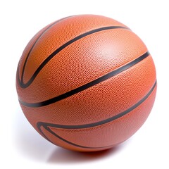 Obraz premium Basketball, featuring a classic design with textured surface and prominent orange color, ideal for sports, athletics, and recreational activities visuals.