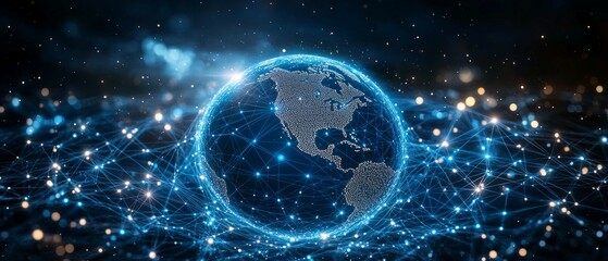 Obraz premium One World, One Network, Digital Inclusion and Equity