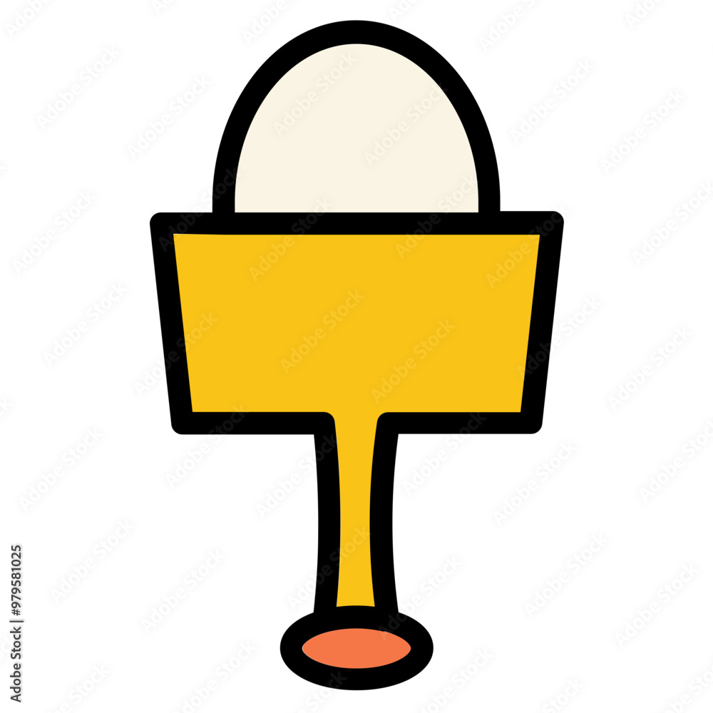 Canvas Prints breakfast egg food filled outline icon