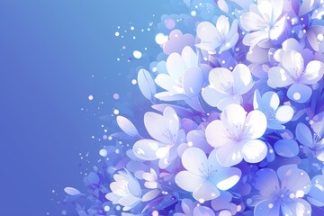 Delicate White Blossoms on a Blue Sky