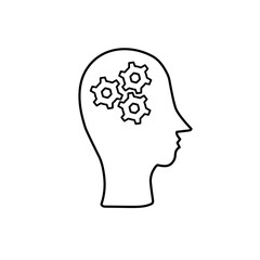 head icon with elements inside