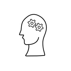 head icon with elements inside