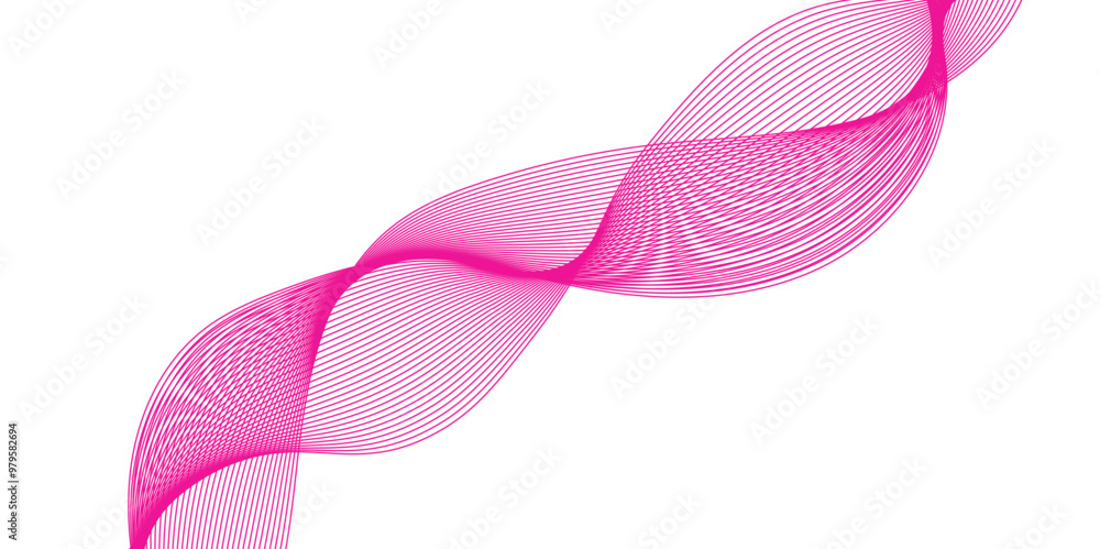 Poster abstract pink color wave element for design. digital frequency track equalizer. stylized line art ba