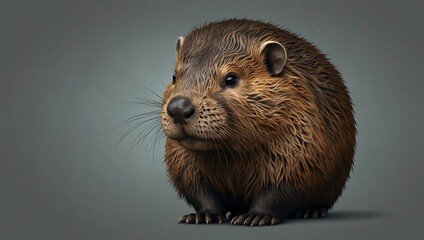 Coypu beaver icon illustration.