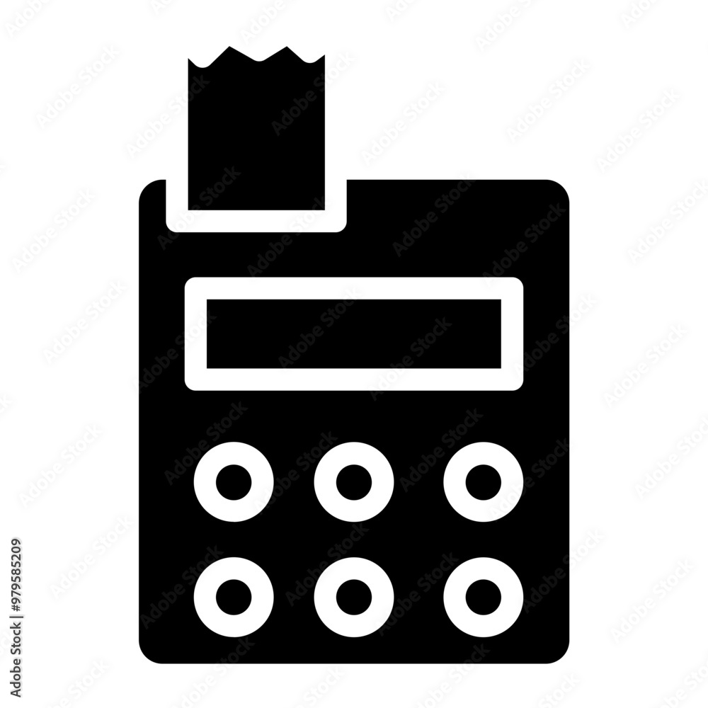 Canvas Prints bill calculator finance glyph icon