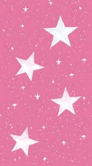 Silver Stars on Pink Background, Abstract Image, Texture, Pattern Background, Wallpaper, Cover and Screen for Smartphone, PC, Laptop, 9:16 and 16:9 Format