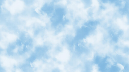 Fototapeta premium Light Blue Sky Pattern: Seamless pattern of a clear, light blue sky with a few soft