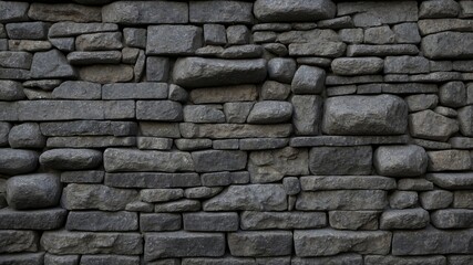 Obraz premium High resolution photograph of a dark rugged stone wall
