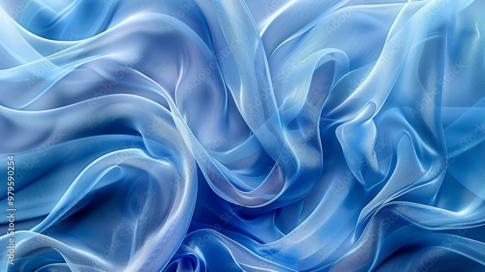 Poster serene blue abstract canvas: softly lit background with textured fluid design for creative projects 