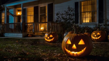 jack o lantern in the garden