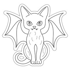 Cute halloween black cat