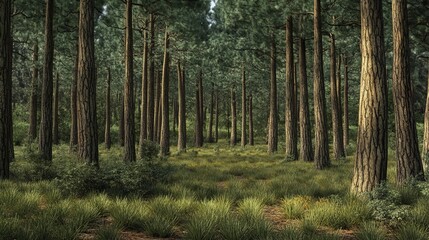 Fototapeta premium Pine trees