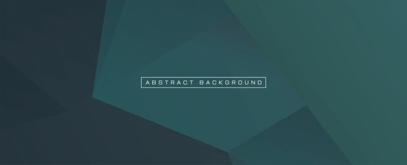 Green abstract background, Modern abstract green banner background with geometric shapes. Vector illustration