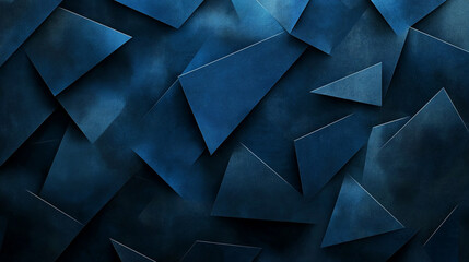 Abstract background consisting of dark blue triangles