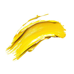 A vibrant brushstroke of yellow oil paint captures the essence of creativity in art