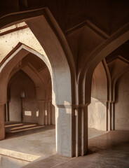 The Royal Bath is an example of exquisite Indo-Islamic architecture in Hampi, India.
