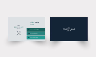 Corporate design business card with creative simple concept premium vector file 