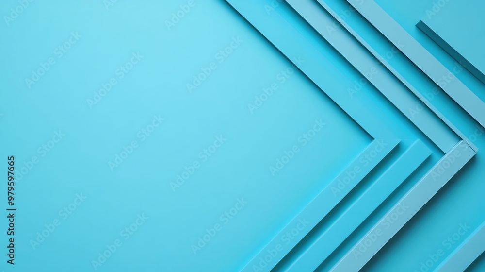 Aufkleber abstract blue background with layered geometric shapes creating a modern design, perfect for creativ