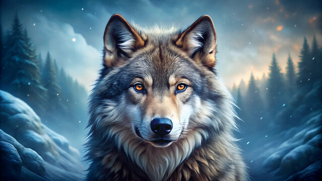 Fototapeta Wolf wallpaper poster