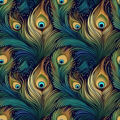 Sophisticated Pattern Featuring Peacock Feathers