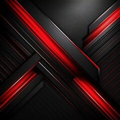 Obraz premium Futuristic Black and Red Geometric Background Design