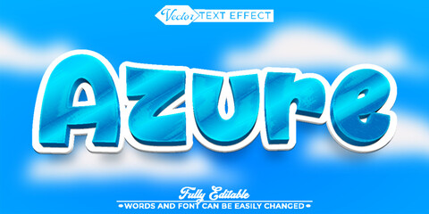 Azure Vector Editable Text Effect Template