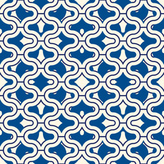 Paseo abstract ornament. Oriental traditional pattern. Maroccan mosaic tiles. Repeated geometric figures wallpaper. Arabesque digital paper, textile print. Seamless surface design. Vector illustration